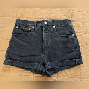 Women's Madewell Black Denim Shorts 27